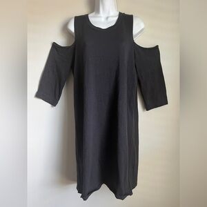 New Lilly Pulitzer Women Gray Onyx Metallic Cold Shoulder ¾ Slv. SweaterDress XL